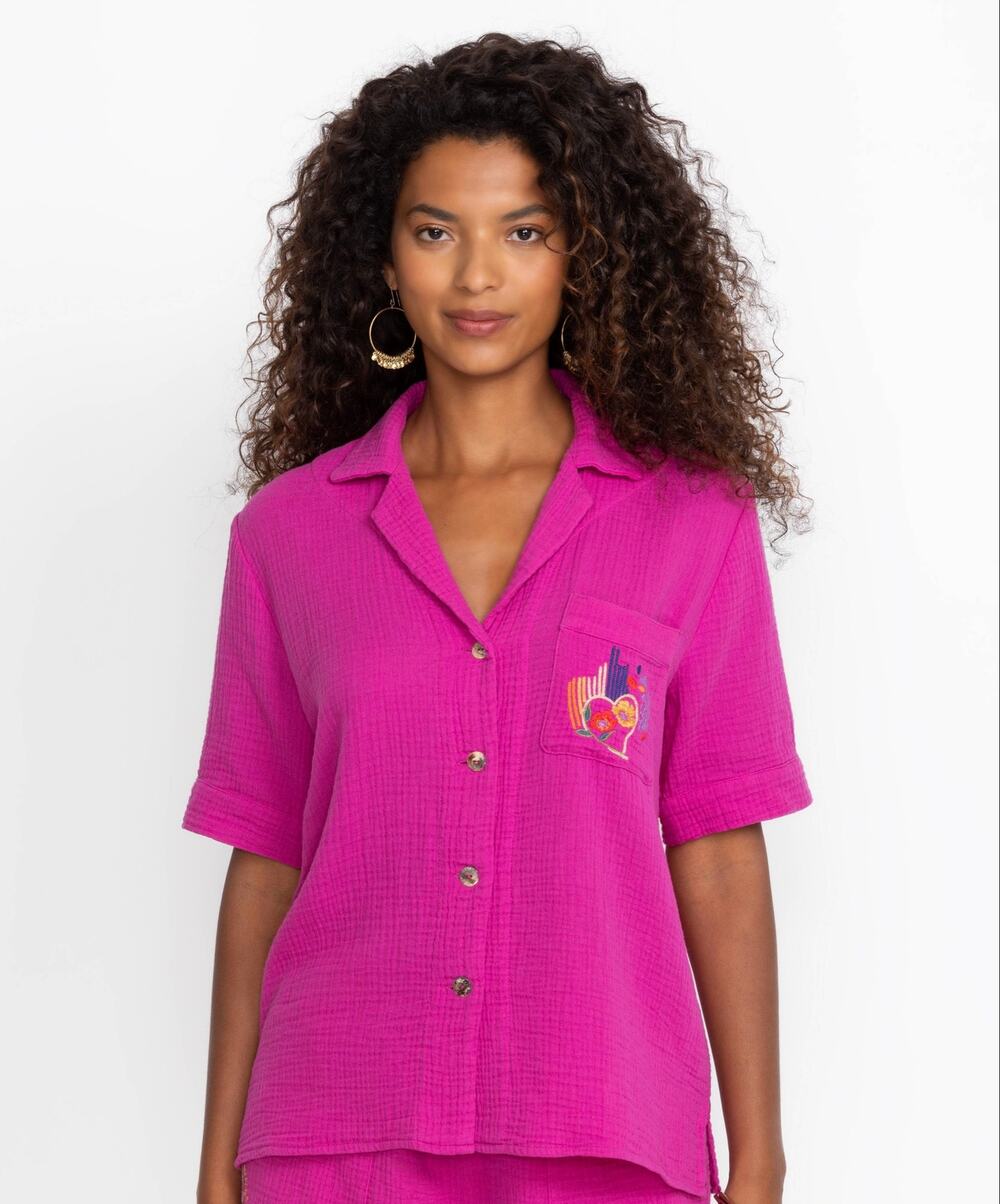 Johnny Was Desire Cotton Camp Shirt